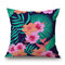 Fodera per cuscino decorativo Fodera per cuscino in cotone, lino, pianta tropicale, fiori, erba - #4