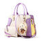 Women Elegant Handbag Cute Bear Shoulder Bag Casual Leisure Crossbody Bag - Purple