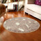 80x80cm Coral Velvet Bathroom Absorbent Carpet Anti Slip Doorsill Round Mat Rug - Shell