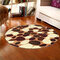 80x80cm Coral Velvet Bathroom Absorbent Carpet Anti Slip Doorsill Round Mat Rug - Stone