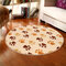 80x80cm Coral Velvet Bathroom Absorbent Carpet Anti Slip Doorsill Round Mat Rug - Feet