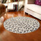 80x80cm Coral Velvet Bathroom Absorbent Carpet Anti Slip Doorsill Round Mat Rug - Grey Stone