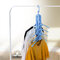 Honana Home 360 Degree Rotation Multifunctional Foldable 8 in 1 Cloth Hanger - Lake Blue
