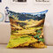 Paisagem Óleo Travesseiro decorativo para pintura Caso Soft Sofá, carro, escritório, capa de almofada traseira - D