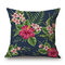 Fodera per cuscino decorativo Fodera per cuscino in cotone, lino, pianta tropicale, fiori, erba - #1