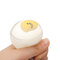 صفار طحن البيض الشفاف اسفنجي للتخلص من التوتر ضغط الإجهاد هدية ممتعة للحفلات - أبيض