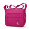Women Front Pockets Shoulder Bags Light Crossbody Bags High-end Outdoor Sports Bag - Rose Red