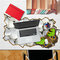 Stein Schmetterling PAG STICKER 3D Schreibtisch Aufkleber Wandabziehbilder Home Wand Schreibtisch Tischdekoration Geschenk - Weiß
