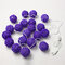 20 LED Rattan Ball String Light Set  Home Garden Fairy Colorful Lamp Wedding Party Decor - Purple