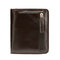 Women Genuine Leather Wallet Card Holder Portable Wallet Purse - Coffee
