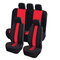 8Pcs Polyester Fabric Car Front and Back Seat Cover Cushion Protector for Five Seats Car - Red