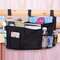 50x30cm Bedside Bag Oxford Cloth Bedroom StorageBag Sundries Arranged Sofa Bedding Accessory - Black