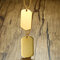 Stainless Steel Double Dog Tag Pendant Necklace Simple Classic Pure Color Chain Necklace for Men - Gold