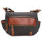 Ekphero Genuine Leather Shoulder Bags Front Pockets Crossbody Bags Vintage Messenger Bags - Gray