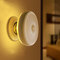 Loskii DX-004 360° Rotation Human Body Sensor LED Night Light Magnetic Holder USB Rechargeable Lamp - Warm Yellow