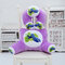 Almofada de pelúcia 3D Fruit Impressão em fouma de U Pescoço Cintura Almofada Sofá-cama Decouação de cadeira de carro de escritório - Uvas roxas
