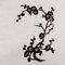 Plum Blossom Flower Applique Clothing Embroidery Patch Fabric Sticker Iron On Patch Sewing Repair - Black