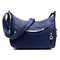 Women Elegant Casual PU Leather Crossbody Bag Shopping Shoulder Bag - Blue