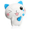 Woow Squishy Cat 13cm Slow Rising Collection Gift Cute Decor Soft Toy Blue and Green - Blue