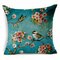 45x45cm Home Decoration Colorful Flowers and Birds 3D Printed Cotton Linen Pillow Case - #2