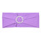  Spandex Stretch Wedding Party Chair Cover Band Sashes With Buckle Bow Slider  - Light Purple