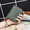 Stylish Buckle Purse Multi-card Zipper Wallet Short Wallet Clutch Bag For Women - Green