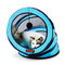 Spirale di stoccaggio pieghevole Pet Cat Tunnel Toys Giocattoli per animali domestici traspiranti - Blu