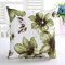 Honana WX-D6 45x45cm Vintage Leaves Flower Bamboo Linen Throw Pillow Case Waist Cushion Cover - Green
