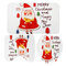 3PCS Christmas Home Decoration Santa Snowman Bathroom Toilet Seat Covers Mat Set - #2