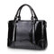 Women PU Leather Casual Elegant Handbag Casual Shopping Shoulder Bag - Black