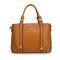 Women PU Leather Casual Elegant Handbag Casual Shopping Shoulder Bag - Brown