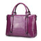 Women PU Leather Casual Elegant Handbag Casual Shopping Shoulder Bag - Purple