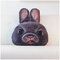 49x34cm Creative PP Cotton 3D Bear Rabbit Cushion Animal Head Pillow Birthday Gift Trick Toys - C