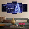 5Pcs Christmas Canvas Painting Frameless Wall Art Bedroom Living Room Home Decor - #1