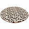 100x100cm Coral Velvet Bathroom Absorbent Carpet Anti Slip Doorsill Round Mat Rug - Coffee Stone