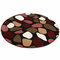 100x100cm Coral Velvet Bathroom Absorbent Carpet Anti Slip Doorsill Round Mat Rug - Red Stone