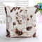 Honana WX-D6 45x45cm Vintage Leaves Flower Bamboo Linen Throw Pillow Case Waist Cushion Cover - Coffee