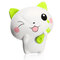 Woow Squishy Cat 13cm Slow Rising Collection Gift Cute Decor Soft Toy Blue and Green - Green