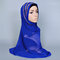 Big Large Maxi Long Wide Plain Viscose Scarf Muslim Headscarf  - Royal Blue