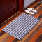 Colorful Rectángulo de rayas de chenilla, alfombra mullida para piso, alfombra, alfombra, área, sala, dormitorio, decoración del hogar - Gris