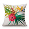 Fodera per cuscino decorativo Fodera per cuscino in cotone, lino, pianta tropicale, fiori, erba - #6