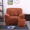 Protezione per mobili per divano elastico a tre posti in tinta unita in tessuto spandex - Marrone chiaro