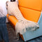 60x160cm 3 cores fio tricô sereia cauda cobertor quente super Soft colchão dormir Bolsa presente de aniversário - Bege