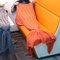 60x160cm 3 cores fio tricô sereia cauda cobertor quente super Soft colchão dormir Bolsa presente de aniversário - laranja