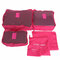6Pcs Waterproof Travel Storage Bags Pouch Luggage Organizer Packing Cube Clothes  - Rose Red