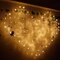 2x1m 128 LED Heart Shape Light String Curtain Light Home Decor Celebration Festival Wedding - Warm White