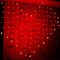 2x1m 128 LED Heart Shape Light String Curtain Light Home Decor Celebration Festival Wedding - Red