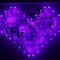 2x1m 128 LED Heart Shape Light String Curtain Light Home Decor Celebration Festival Wedding - Purple