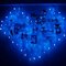 2x1m 128 LED Heart Shape Light String Curtain Light Home Decor Celebration Festival Wedding - Blue
