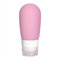 Spenderflasche aus Silikagel mit 60ml 80ml Shampooflasche tragbar für Reise - Rosa 80ml